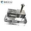 Transparent Acrylic Faceted Cube Threaded Clamp