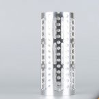 Custom silver vertical strip streamlined aluminum tube