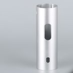 Customized Perforated Sandblasted Oxidized Silver Audio Shell