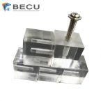 Transparent Acrylic Faceted Cube Threaded Clamp